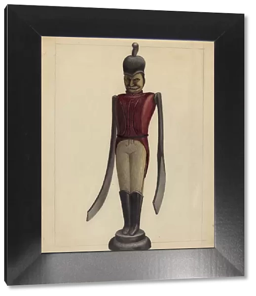 Whirligig: Hessian Soldier, c. 1937. Creator: Mina Lowry