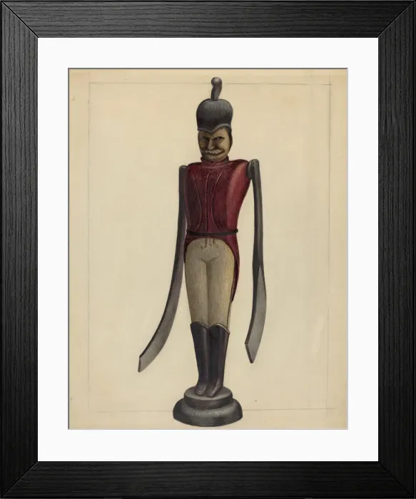 Framed Print : Whirligig: Hessian Soldier, c. 1937. Creator: Mina Lowry Framed Print : Whirligig: Hessian Soldier, c. 1937. Creator: Mina Lowry