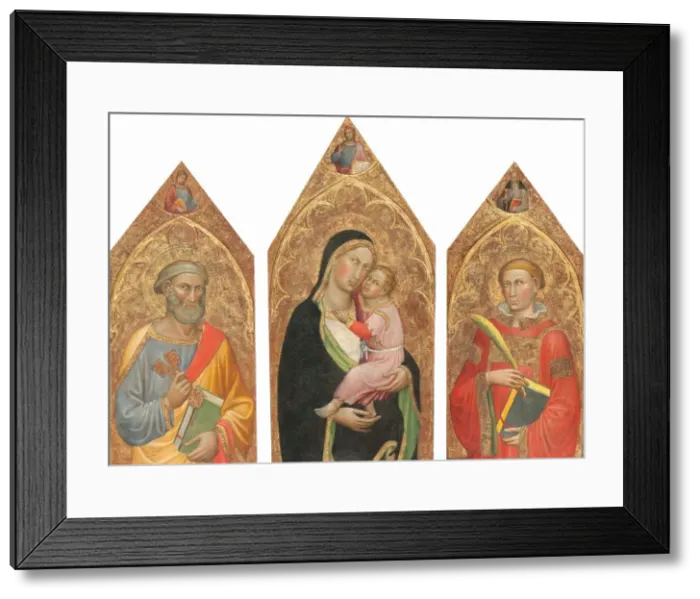 Framed Print : Madonna and Child with the Blessing Christ, and Saints Peter, James Major, Anthony... c Framed Print : Madonna and Child with the Blessing Christ, and Saints Peter, James Major, Anthony... c