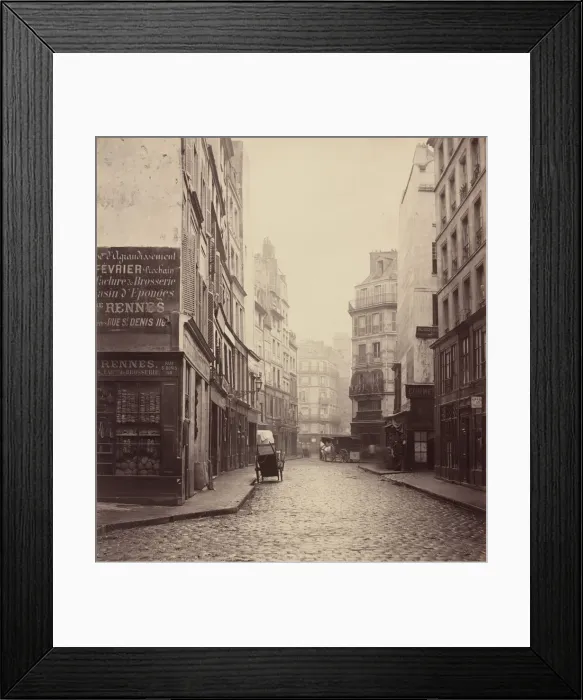 Framed Print : Rue des Lombards, from the rue des Lavandieres Sainte-Opportune, 1864 Framed Print : Rue des Lombards, from the rue des Lavandieres Sainte-Opportune, 1864