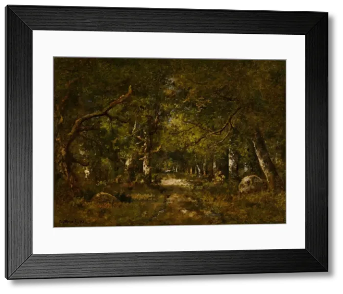 Framed Print : Forest Scene, 1874. Creator: Narcisse Virgile Diaz de la Pena Framed Print : Forest Scene, 1874. Creator: Narcisse Virgile Diaz de la Pena