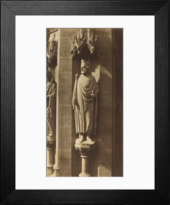 Framed Print : Statue of Clovis, Church of Sainte-Clotilde, Paris, 1856. Creator: Charles Marville Framed Print : Statue of Clovis, Church of Sainte-Clotilde, Paris, 1856. Creator: Charles Marville