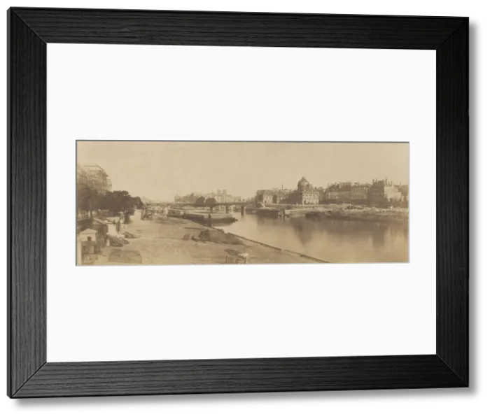 Framed Print : The Seine from the Pont du Carrousel Looking towards Notre Dame, 1853. Creator: Charles Marville Framed Print : The Seine from the Pont du Carrousel Looking towards Notre Dame, 1853. Creator: Charles Marville
