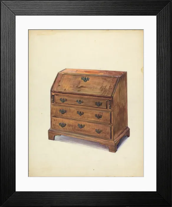 Framed Print : Childs Desk, c. 1937. Creator: Mina Lowry Framed Print : Childs Desk, c. 1937. Creator: Mina Lowry