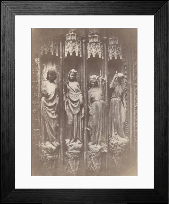 Framed Print : The Virtues Crushing the Vices, Strasbourg Cathedral, 1853. Creator: Charles Marville Framed Print : The Virtues Crushing the Vices, Strasbourg Cathedral, 1853. Creator: Charles Marville