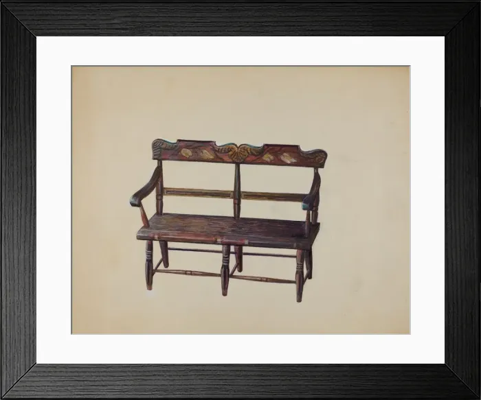 Framed Print : Childs Settee, c. 1936. Creator: Mina Lowry Framed Print : Childs Settee, c. 1936. Creator: Mina Lowry