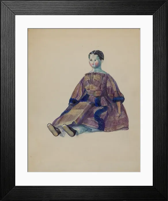 Framed Print : Doll, c. 1936. Creator: Mina Lowry Framed Print : Doll, c. 1936. Creator: Mina Lowry