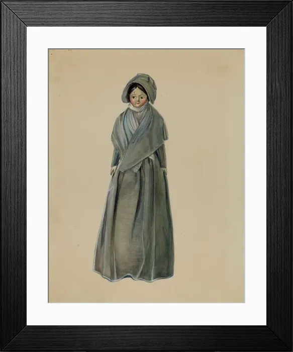 Framed Print : Doll, c. 1936. Creator: Mina Lowry Framed Print : Doll, c. 1936. Creator: Mina Lowry