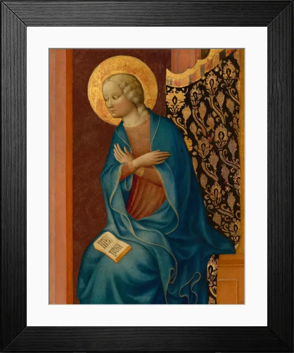 Framed Print : The Virgin Annunciate, c. 1430. Creator: Masolino da Panicale Framed Print : The Virgin Annunciate, c. 1430. Creator: Masolino da Panicale