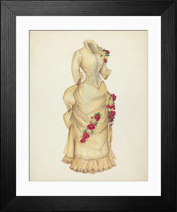 Framed Print : Dress, 1935 / 1942. Creator: Mina Lowry Framed Print : Dress, 1935 / 1942. Creator: Mina Lowry