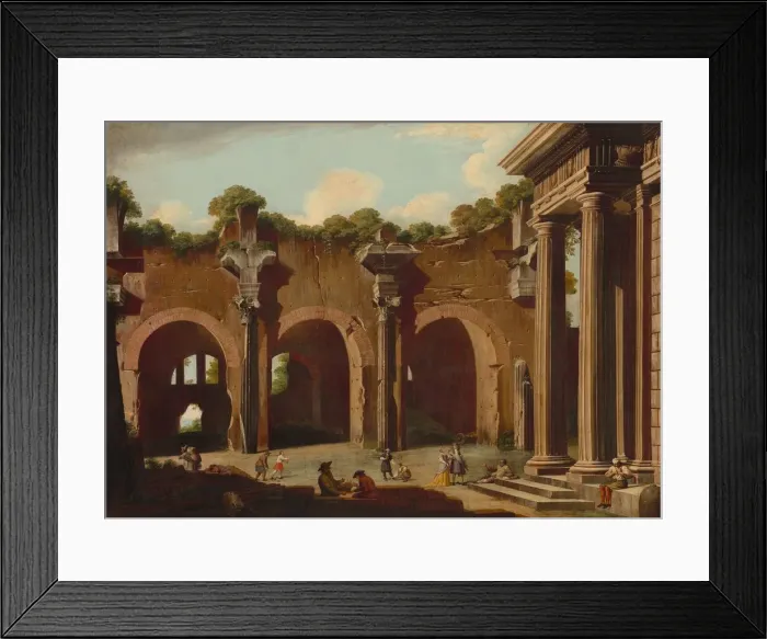 Framed Print : The Basilica of Constantine with a Doric Colonnade, 1685 / 1690. Creator: Niccolo Codazzi Framed Print : The Basilica of Constantine with a Doric Colonnade, 1685 / 1690. Creator: Niccolo Codazzi