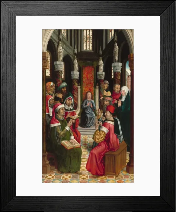Framed Print : Christ among the Doctors, c. 1495 / 1497. Creator: Master of the Catholic Kings Framed Print : Christ among the Doctors, c. 1495 / 1497. Creator: Master of the Catholic Kings