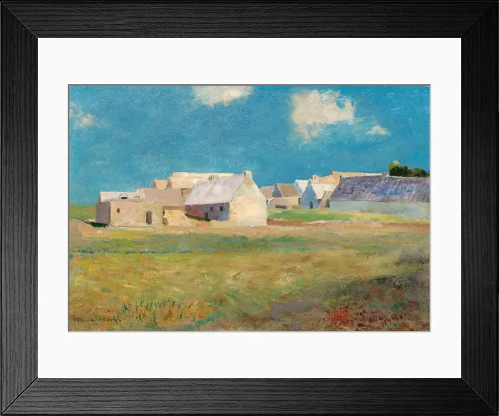 Framed Print : Breton Village, c. 1890. Creator: Odilon Redon Framed Print : Breton Village, c. 1890. Creator: Odilon Redon