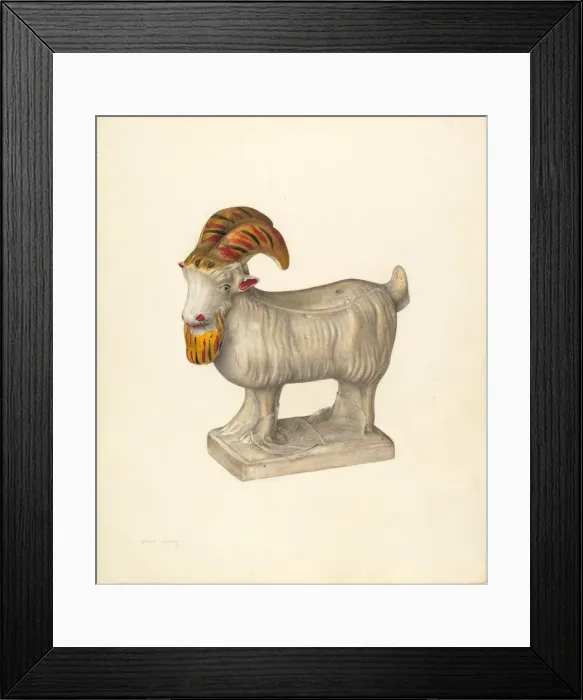 Framed Print : Goat, c. 1940. Creator: Mina Lowry Framed Print : Goat, c. 1940. Creator: Mina Lowry