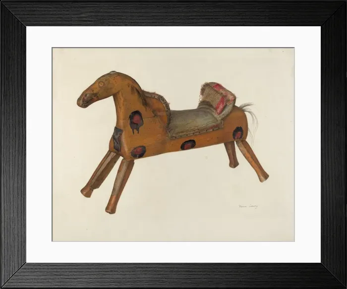 Framed Print : Hobby Horse, 1935 / 1942. Creator: Mina Lowry Framed Print : Hobby Horse, 1935 / 1942. Creator: Mina Lowry
