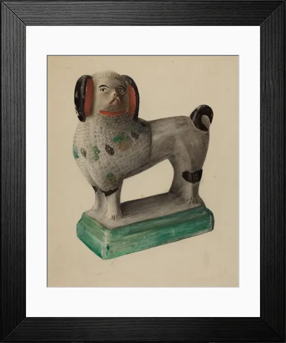 Framed Print : Pa. German Prince Charles Spaniel, c. 1937. Creator: Mina Lowry Framed Print : Pa. German Prince Charles Spaniel, c. 1937. Creator: Mina Lowry