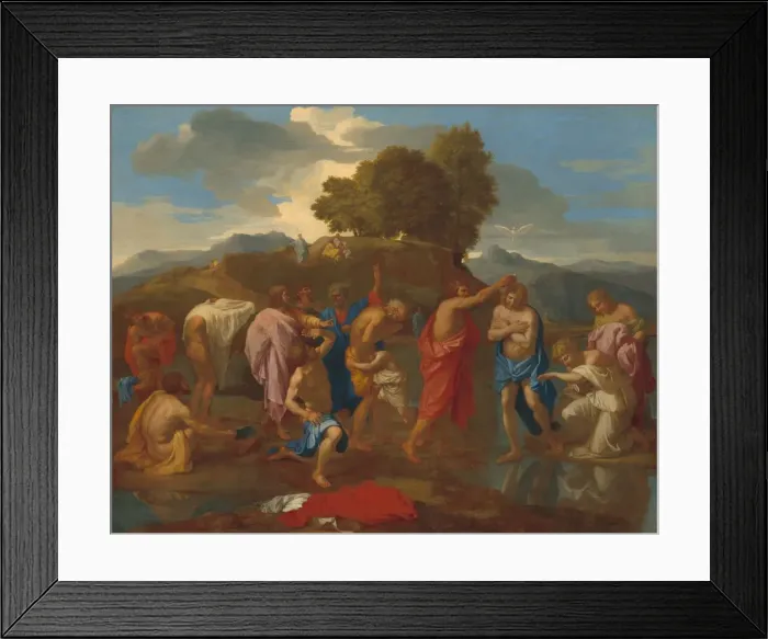 Framed Print : The Baptism of Christ, 1641 / 1642. Creator: Nicolas Poussin Framed Print : The Baptism of Christ, 1641 / 1642. Creator: Nicolas Poussin