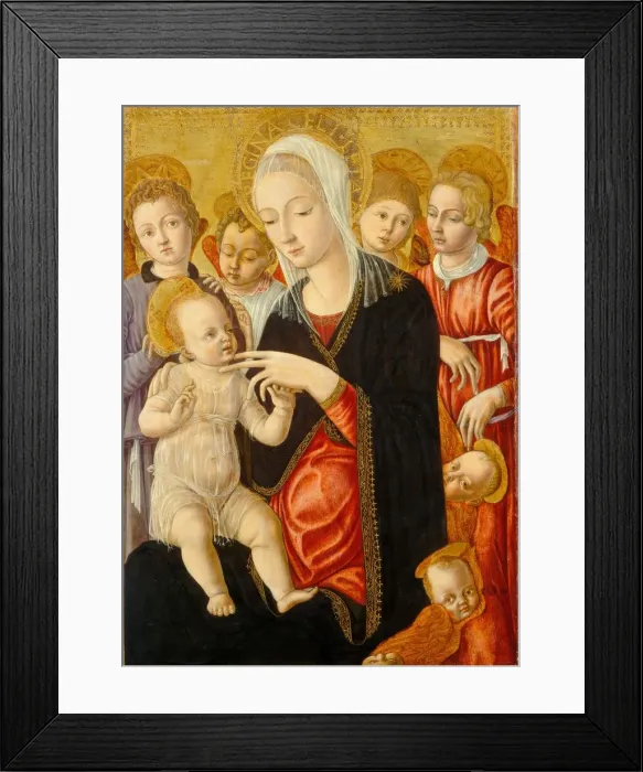 Framed Print : Madonna and Child with Angels and Cherubim, c. 1460 / 1465. Creator: Matteo di Giovanni Framed Print : Madonna and Child with Angels and Cherubim, c. 1460 / 1465. Creator: Matteo di Giovanni