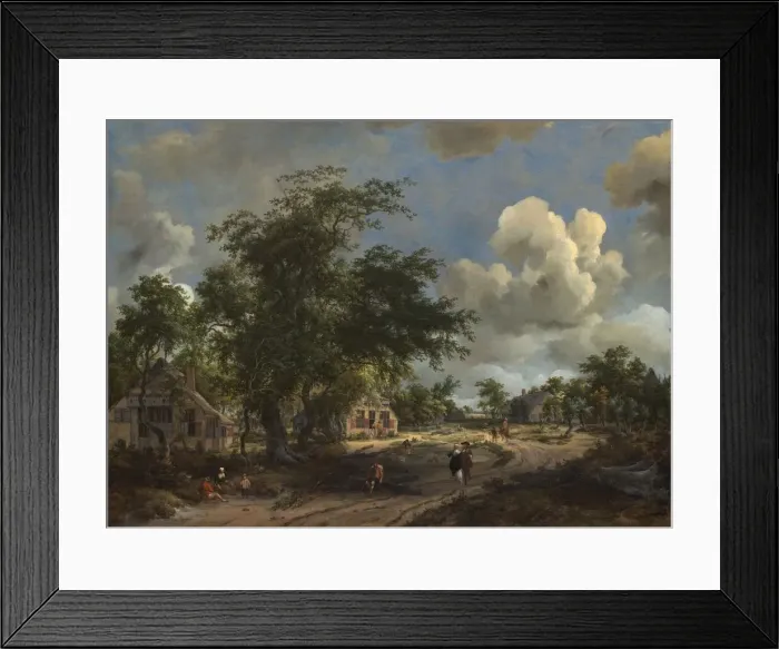 Framed Print : A View on a High Road, 1665. Creator: Meindert Hobbema Framed Print : A View on a High Road, 1665. Creator: Meindert Hobbema