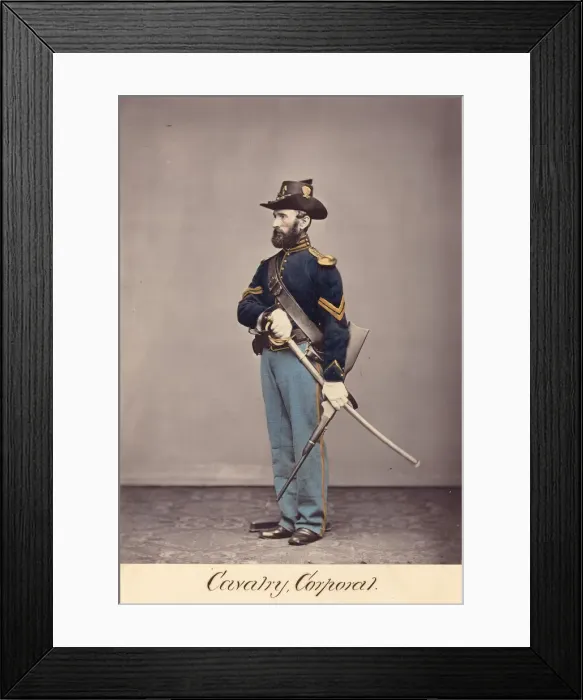 Framed Print : Cavalry, Corporal, 1866. Creator: Oliver H. Willard Framed Print : Cavalry, Corporal, 1866. Creator: Oliver H. Willard