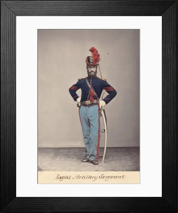 Framed Print : Light Artillery, Sergeant, 1866. Creator: Oliver H. Willard Framed Print : Light Artillery, Sergeant, 1866. Creator: Oliver H. Willard