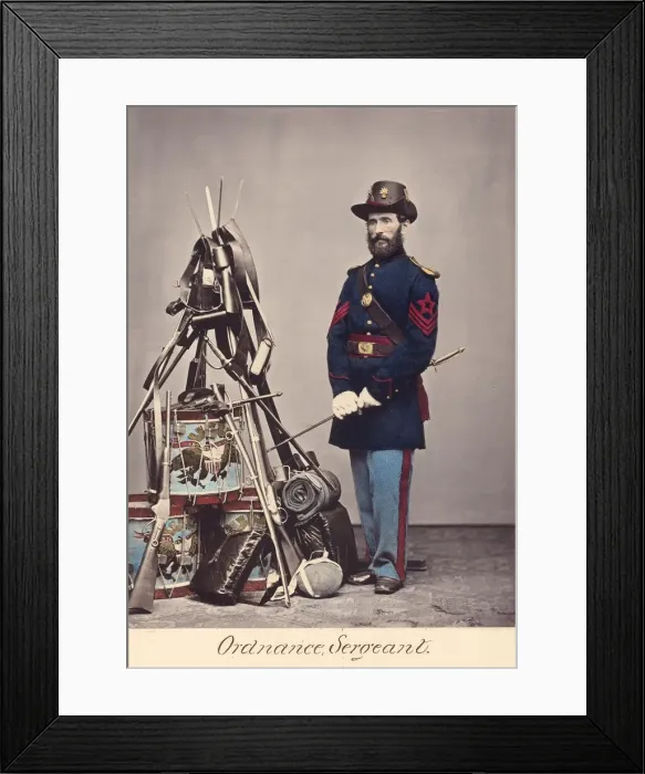 Framed Print : Ordnance, Sergeant, 1866. Creator: Oliver H. Willard Framed Print : Ordnance, Sergeant, 1866. Creator: Oliver H. Willard