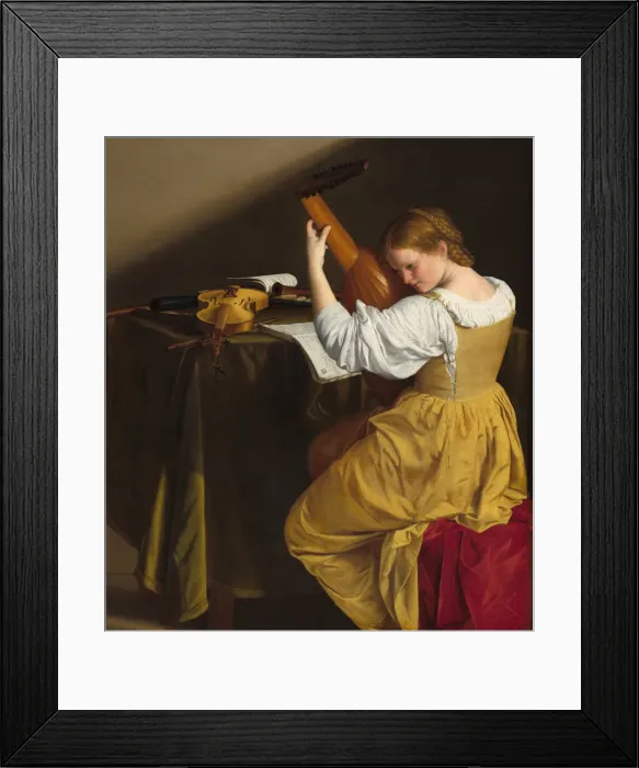 Framed Print : The Lute Player, c. 1612 / 1620. Creator: Orazio Gentileschi Framed Print : The Lute Player, c. 1612 / 1620. Creator: Orazio Gentileschi