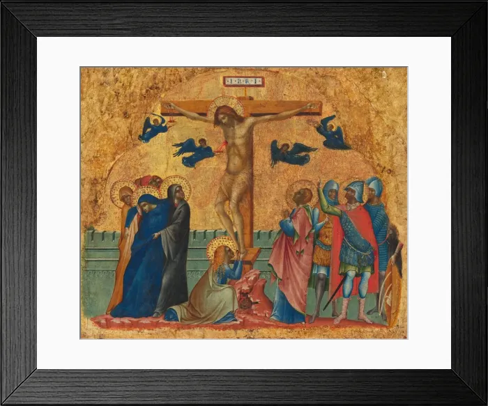 Framed Print : The Crucifixion, c. 1340 / 1345. Creator: Paolo Veneziano Framed Print : The Crucifixion, c. 1340 / 1345. Creator: Paolo Veneziano