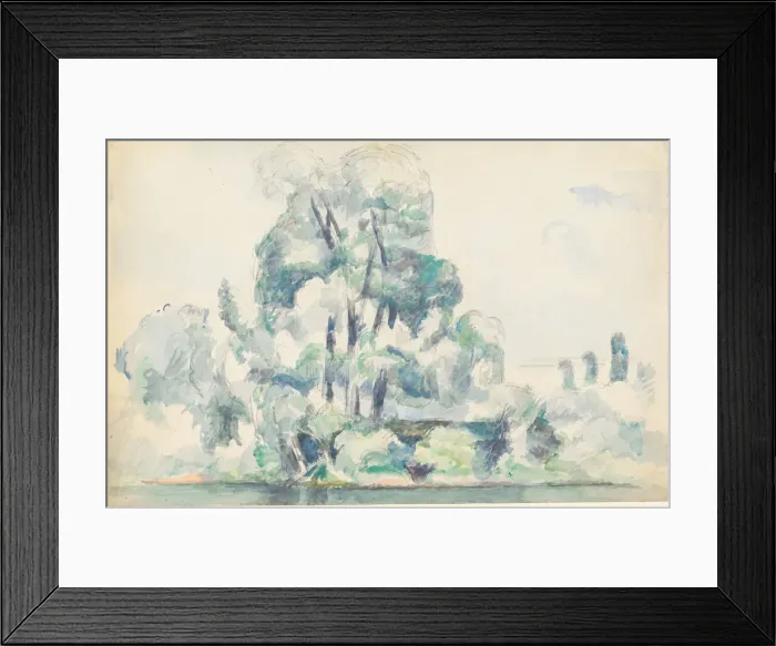 Framed Print : Banks of the Seine at Medan, 1880-1885. Creator: Paul Cezanne Framed Print : Banks of the Seine at Medan, 1880-1885. Creator: Paul Cezanne