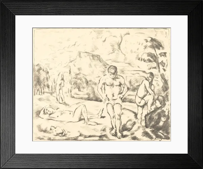 Framed Print : The Bathers (Large Plate), 1896-1897. Creator: Paul Cezanne Framed Print : The Bathers (Large Plate), 1896-1897. Creator: Paul Cezanne