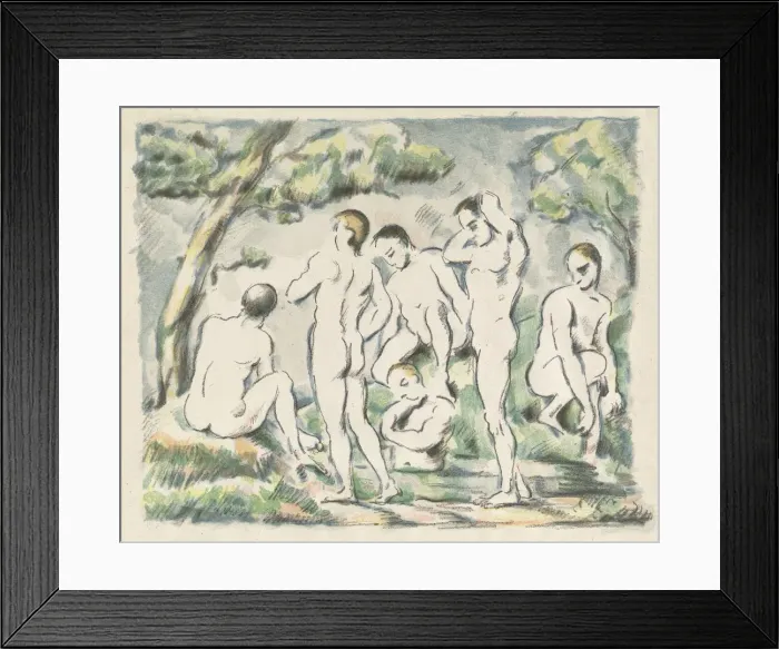 Framed Print : The Bathers (Small Plate), 1897. Creator: Paul Cezanne Framed Print : The Bathers (Small Plate), 1897. Creator: Paul Cezanne
