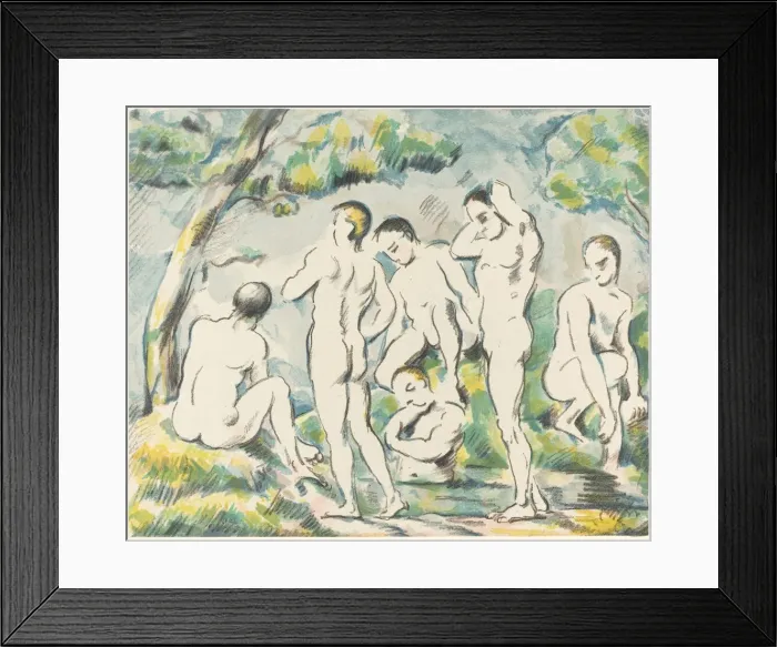 Framed Print : The Bathers (Small Plate), 1897. Creator: Paul Cezanne Framed Print : The Bathers (Small Plate), 1897. Creator: Paul Cezanne