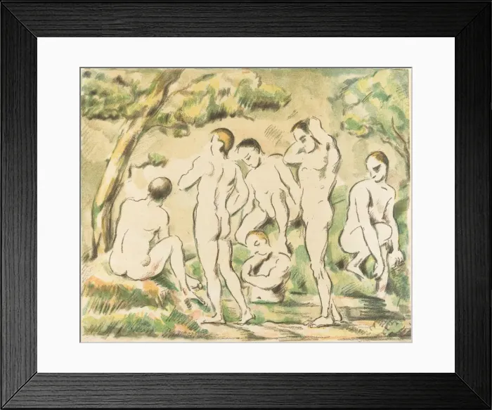 Framed Print : The Bathers (Small Plate), 1897. Creator: Paul Cezanne Framed Print : The Bathers (Small Plate), 1897. Creator: Paul Cezanne