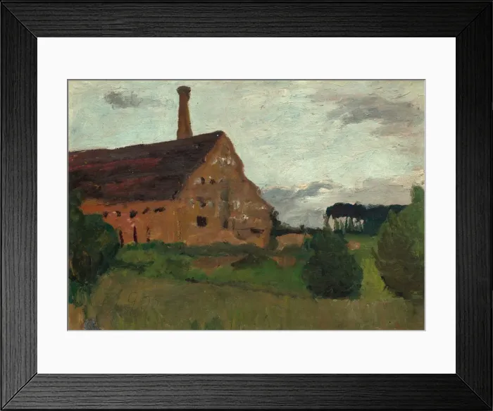 Framed Print : Old Factory, 1900. Creator: Paula Modersohn-Becker Framed Print : Old Factory, 1900. Creator: Paula Modersohn-Becker