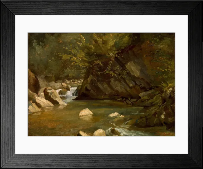 Framed Print : Woodland Stream, c. 1840. Creator: Paul Huet Framed Print : Woodland Stream, c. 1840. Creator: Paul Huet