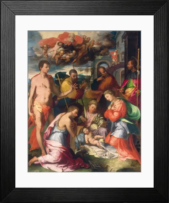 Framed Print : The Nativity, 1534. Creator: Perino del Vaga Framed Print : The Nativity, 1534. Creator: Perino del Vaga