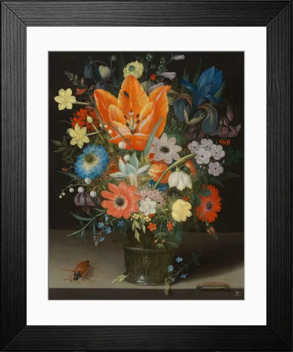 Framed Print : Still Life with Iris, 1623. Creator: Peter Binoit Framed Print : Still Life with Iris, 1623. Creator: Peter Binoit