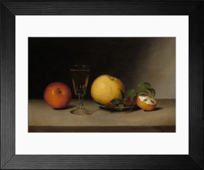 Framed Print : Still Life with Apples, Sherry, and Tea Cake, 1822. Creator: Raphaelle Peale Framed Print : Still Life with Apples, Sherry, and Tea Cake, 1822. Creator: Raphaelle Peale