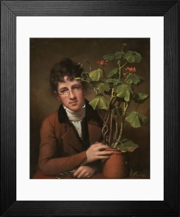 Framed Print : Rubens Peale with a Geranium, 1801. Creator: Rembrandt Peale Framed Print : Rubens Peale with a Geranium, 1801. Creator: Rembrandt Peale