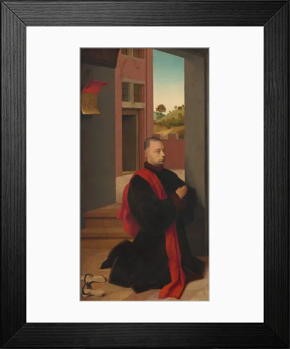 Framed Print : Portrait of a Male Donor, c. 1455. Creator: Petrus Christus Framed Print : Portrait of a Male Donor, c. 1455. Creator: Petrus Christus