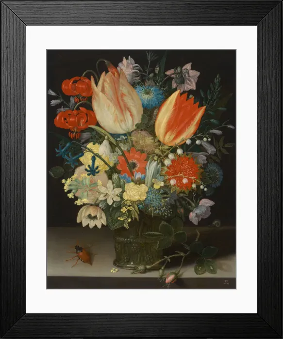 Framed Print : Still Life with Tulips, 1623. Creator: Peter Binoit Framed Print : Still Life with Tulips, 1623. Creator: Peter Binoit