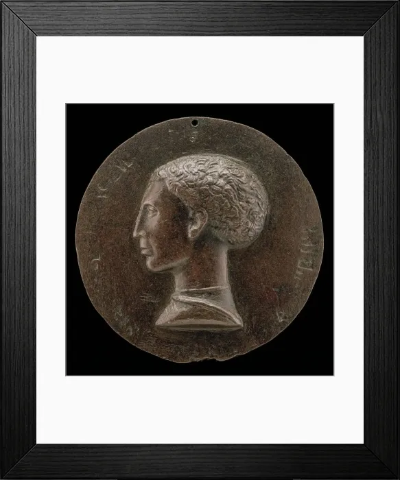 Framed Print : Leonello d Este, 1407-1450, Marquess of Ferrara 1441 [obverse], c. 1441  /  1444