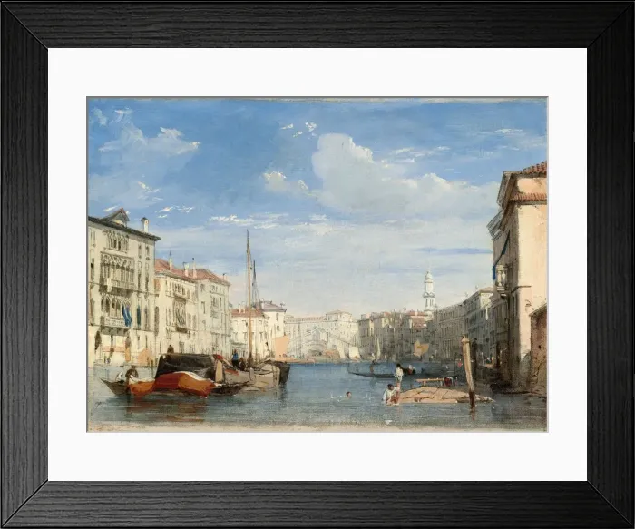 Framed Print : The Grand Canal, 1826 / 1827. Creator: Richard Parkes Bonington Framed Print : The Grand Canal, 1826 / 1827. Creator: Richard Parkes Bonington