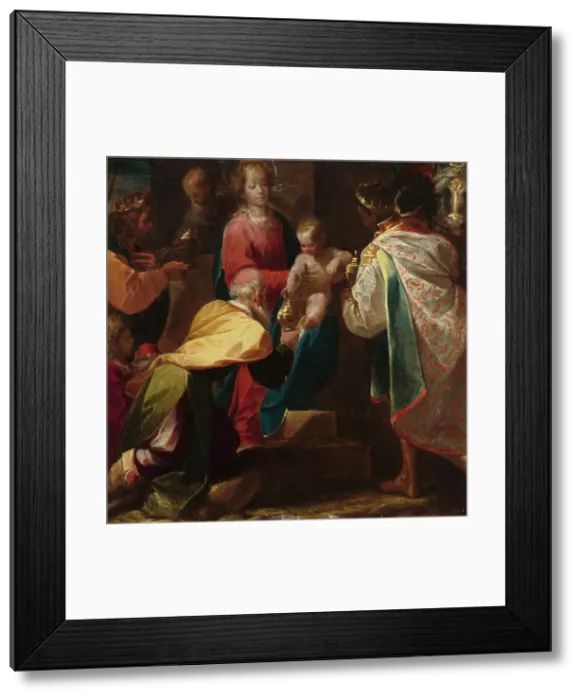 Framed Print : The Adoration of the Magi, c. 1600. Creator: Pier Francesco Mazzucchelli Framed Print : The Adoration of the Magi, c. 1600. Creator: Pier Francesco Mazzucchelli
