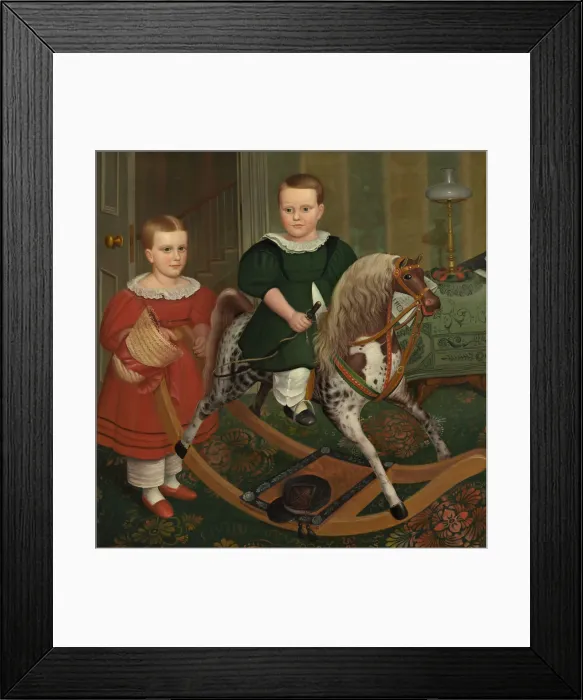 Framed Print : The Hobby Horse, c. 1840. Creator: Robert Peckham Framed Print : The Hobby Horse, c. 1840. Creator: Robert Peckham