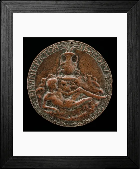 Framed Print : Nude Youth Lying before a Rock [reverse], c. 1441  /  1450. Creator: Pisanello