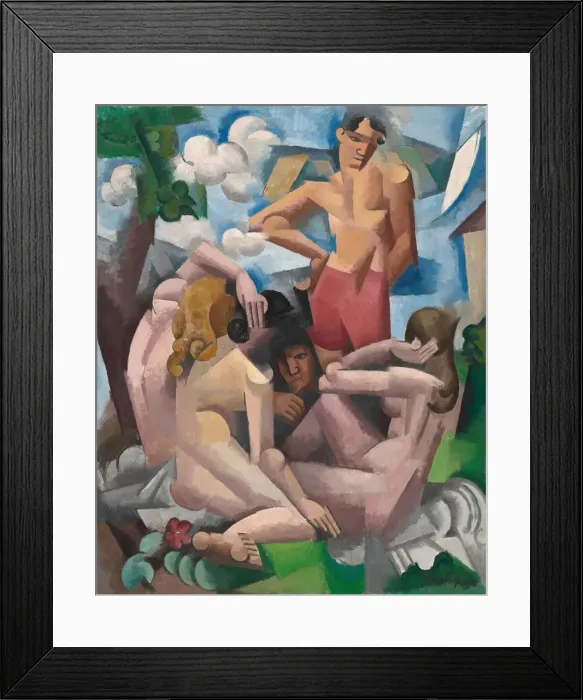 Framed Print : The Bathers, 1912. Creator: Roger de la Fresnaye Framed Print : The Bathers, 1912. Creator: Roger de la Fresnaye