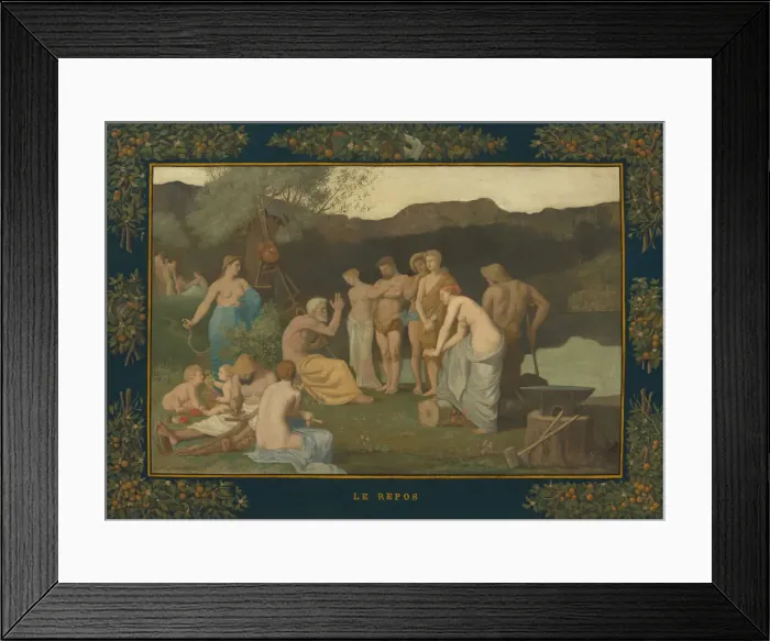 Framed Print : Rest, c. 1863. Creator: Pierre Puvis de Chavannes Framed Print : Rest, c. 1863. Creator: Pierre Puvis de Chavannes