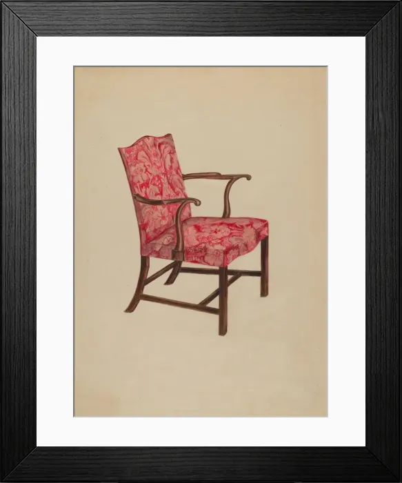 Framed Print : Armchair, 1936. Creator: Unknown Framed Print : Armchair, 1936. Creator: Unknown