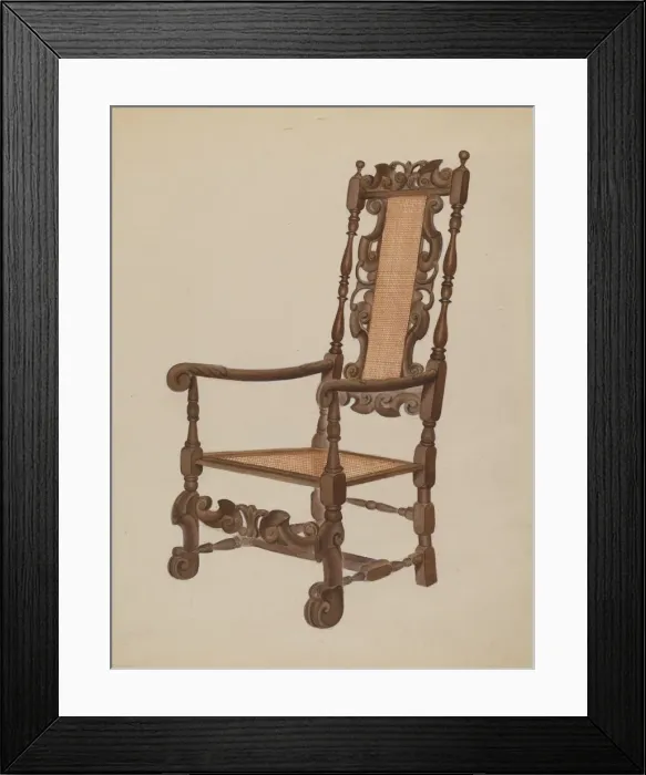 Framed Print : Armchair, c. 1936. Creator: Unknown Framed Print : Armchair, c. 1936. Creator: Unknown
